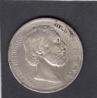 Beschrijving: 2 1/2 Gulden WILLEM III 